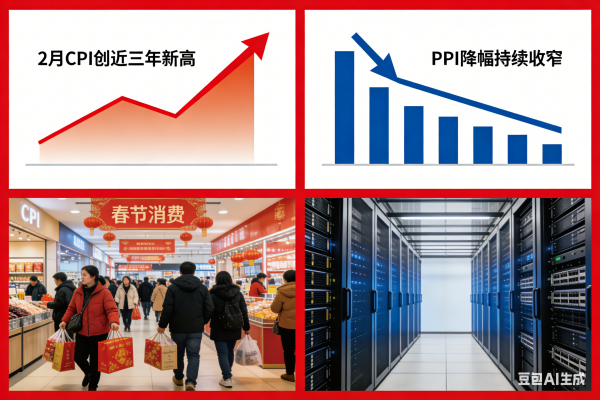 2 月 CPI 创近三年新高，PPI 降幅持续收窄！春节效应与算力需求双驱动